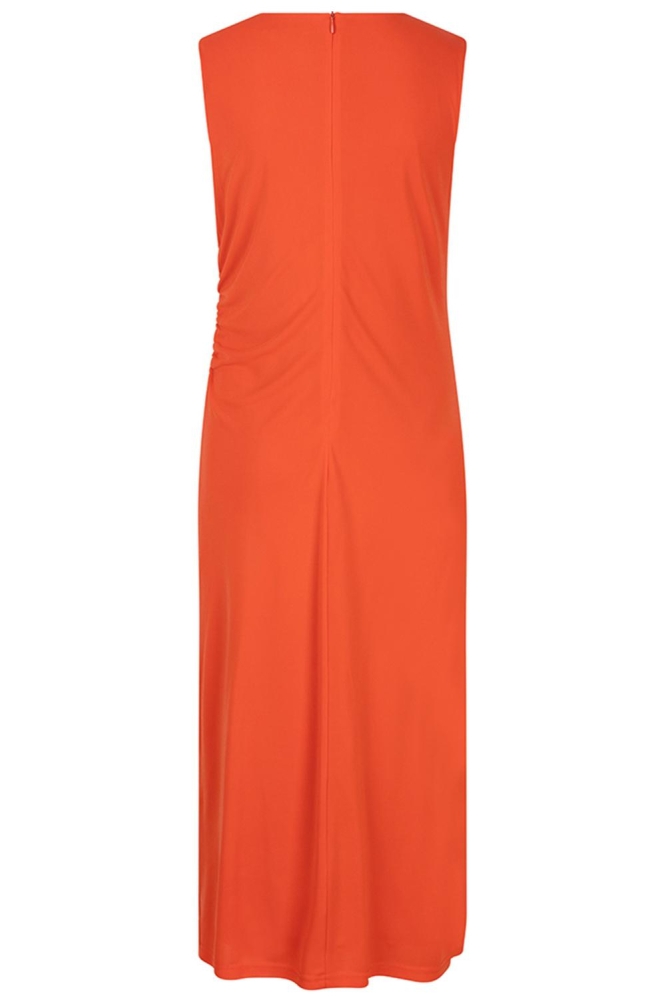 DRESS LONG GATHERING HS25.28212 437 red orange